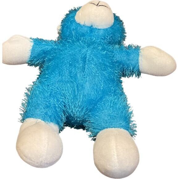 Blue & White Fuzzy Eyelash Plush Stuffed Teddy Bear - Picture 6 of 6